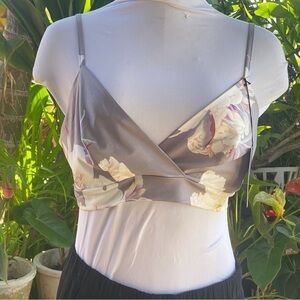 BNWT silvery Satin bralette top. Beautiful